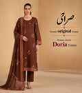 Surahi Original 3-Piece Doriya Linen Suit | Digital Printed Winter Collection