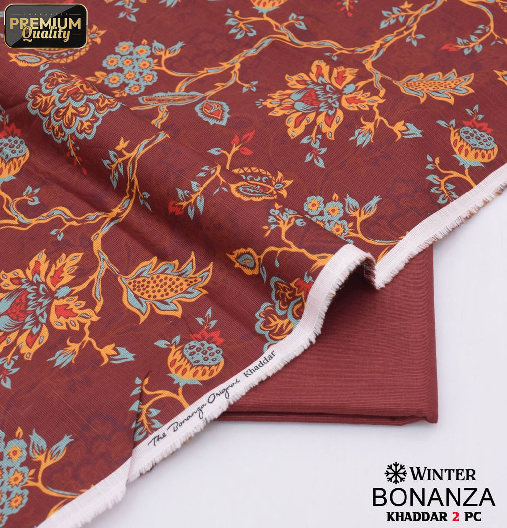 Bonanza 2-Piece Khaddar Suit (Unstitched) | Digital Printed Winter Collection