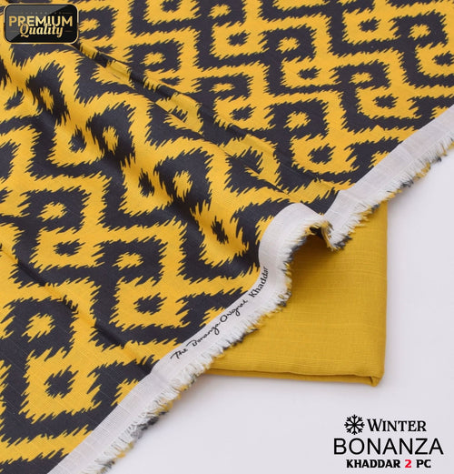 Bonanza 2-Piece Khaddar Suit (Unstitched) | Digital Printed Winter Collection