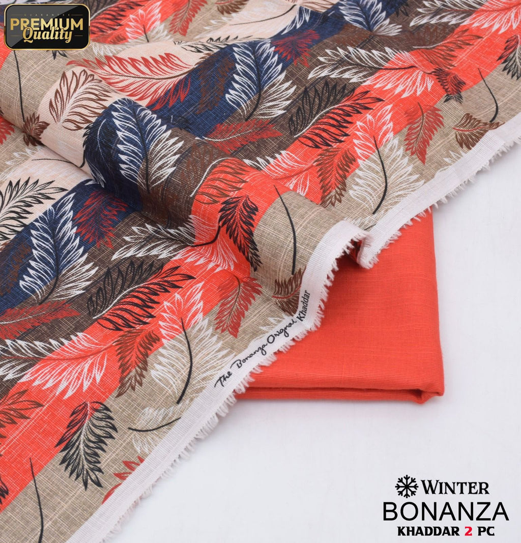 Bonanza 2-Piece Khaddar Suit (Unstitched) | Digital Printed Winter Collection