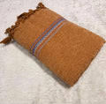Vibrant Men’s Orange Pure Wool Winter Shawl – Warmth & Royal Style