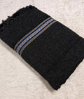 Royal Men’s Black Pure Wool Winter Shawl – Premium Warmth & Elegance